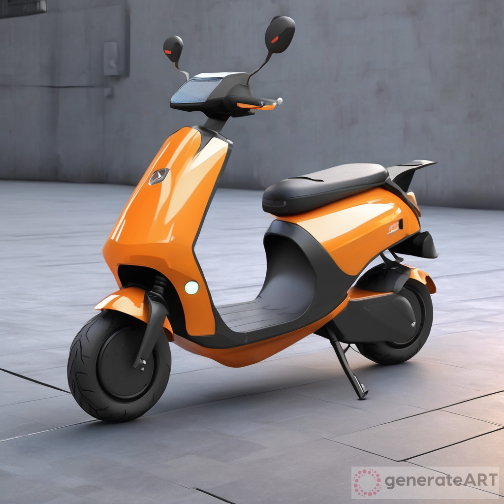 An electric two wheeler scooty with swappable batteries near foot area. The design should be new and inspired by any animal or bird