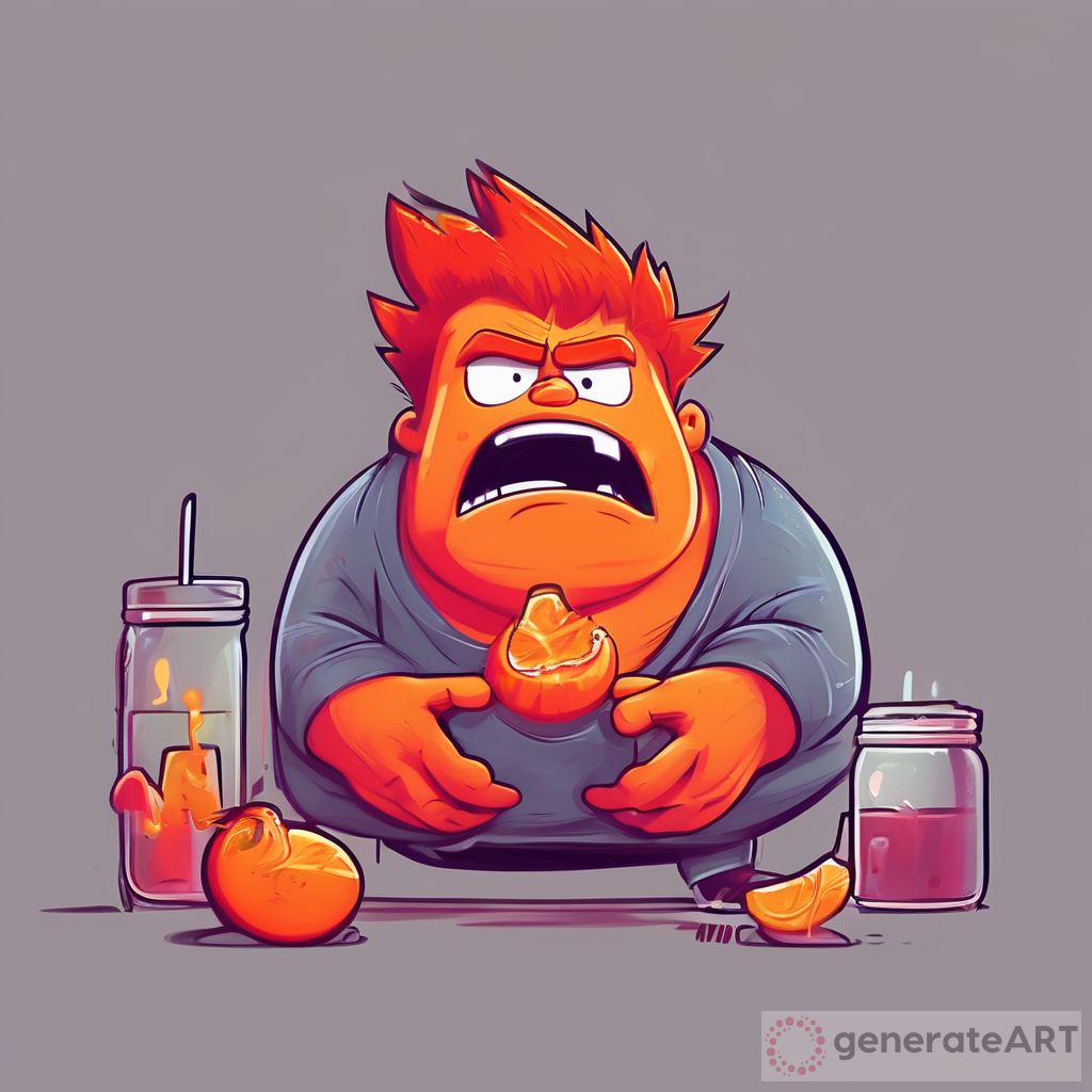 Hangry Character 3D Digital Illustration | GenerateArt