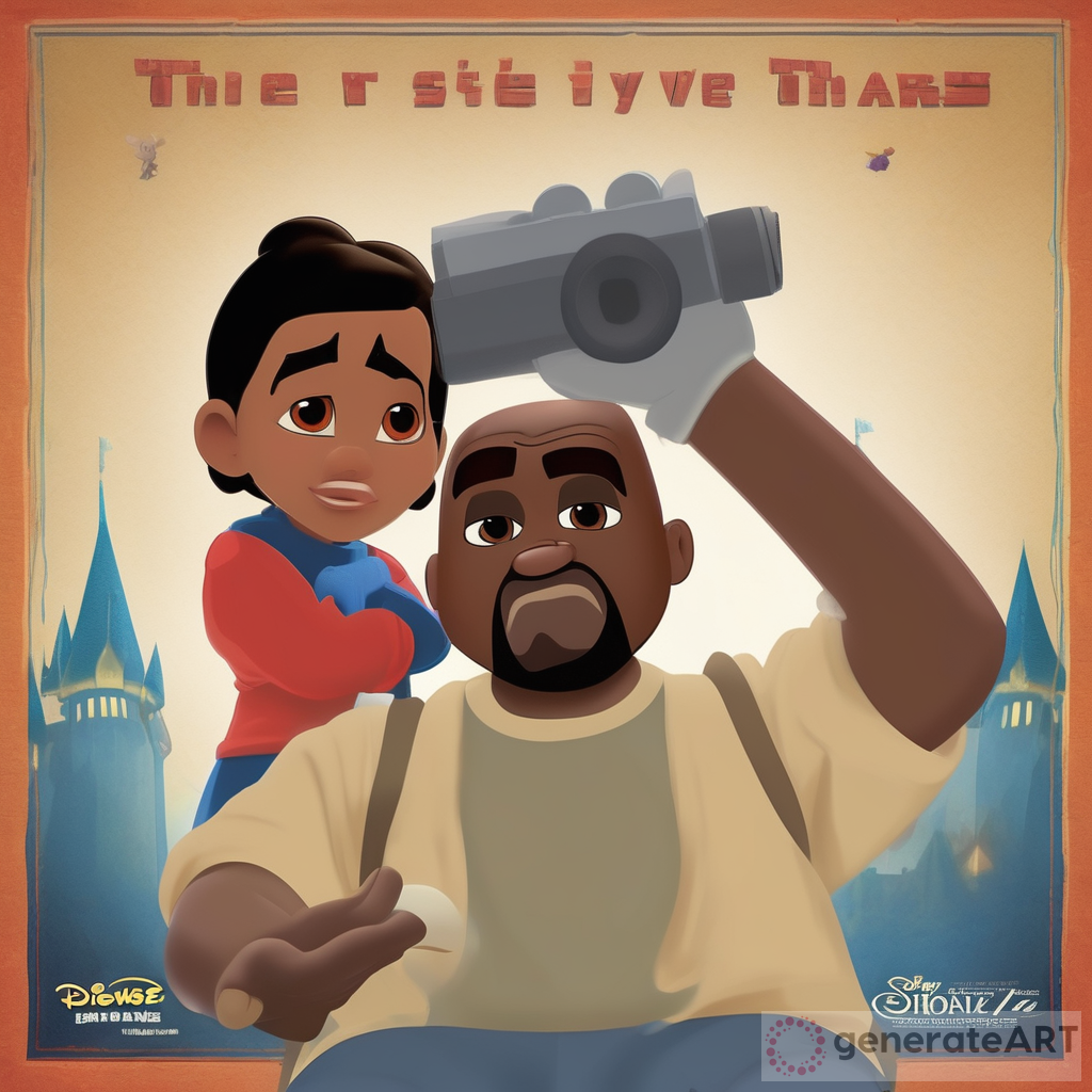 kanye west Disney pixar type poster