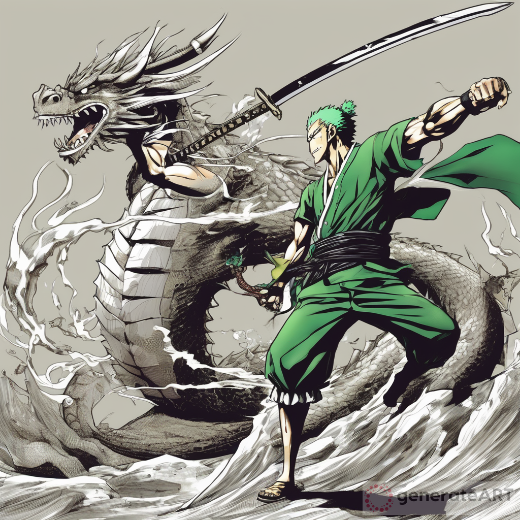 Dragon vs Zoro - Epic Battle of Strength and Skill