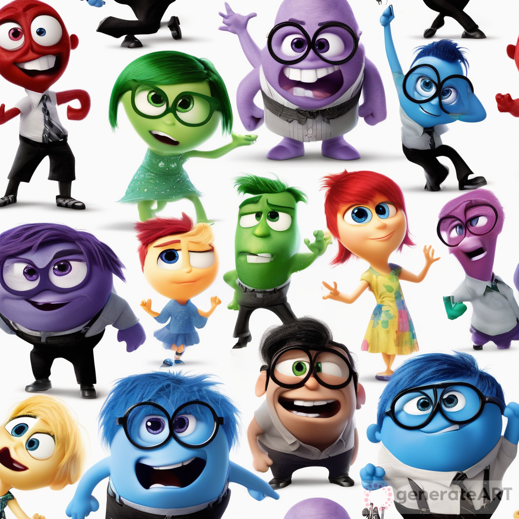 Pixar inside out character, representing the enjoyment of music genres such as emo, punk, metal, and rock