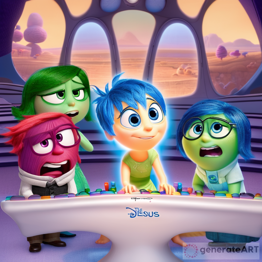 Inside out 2 emotions and Jesus in the middle
