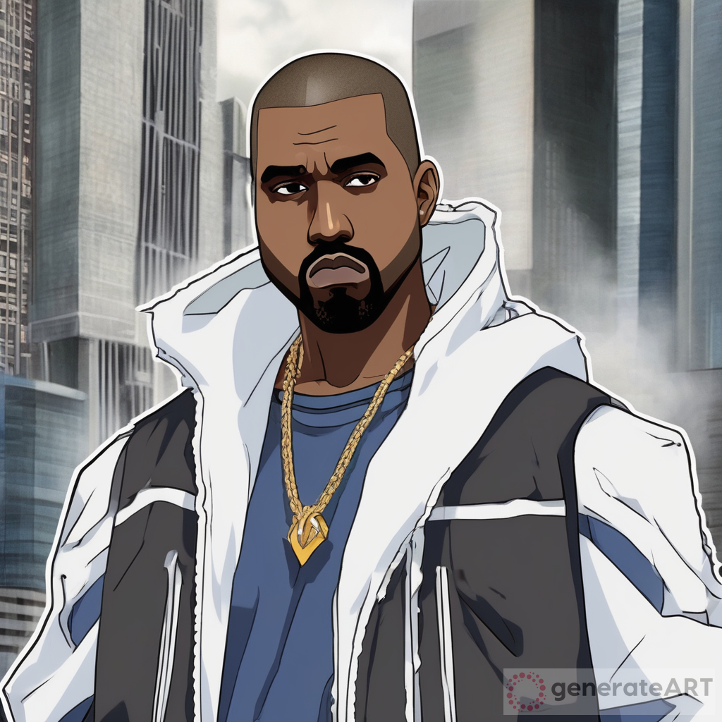 Can you make Kanye West as a Quincy from the anime Bleach. Make sure the art is detailed and looks good, and make sure to show all of him