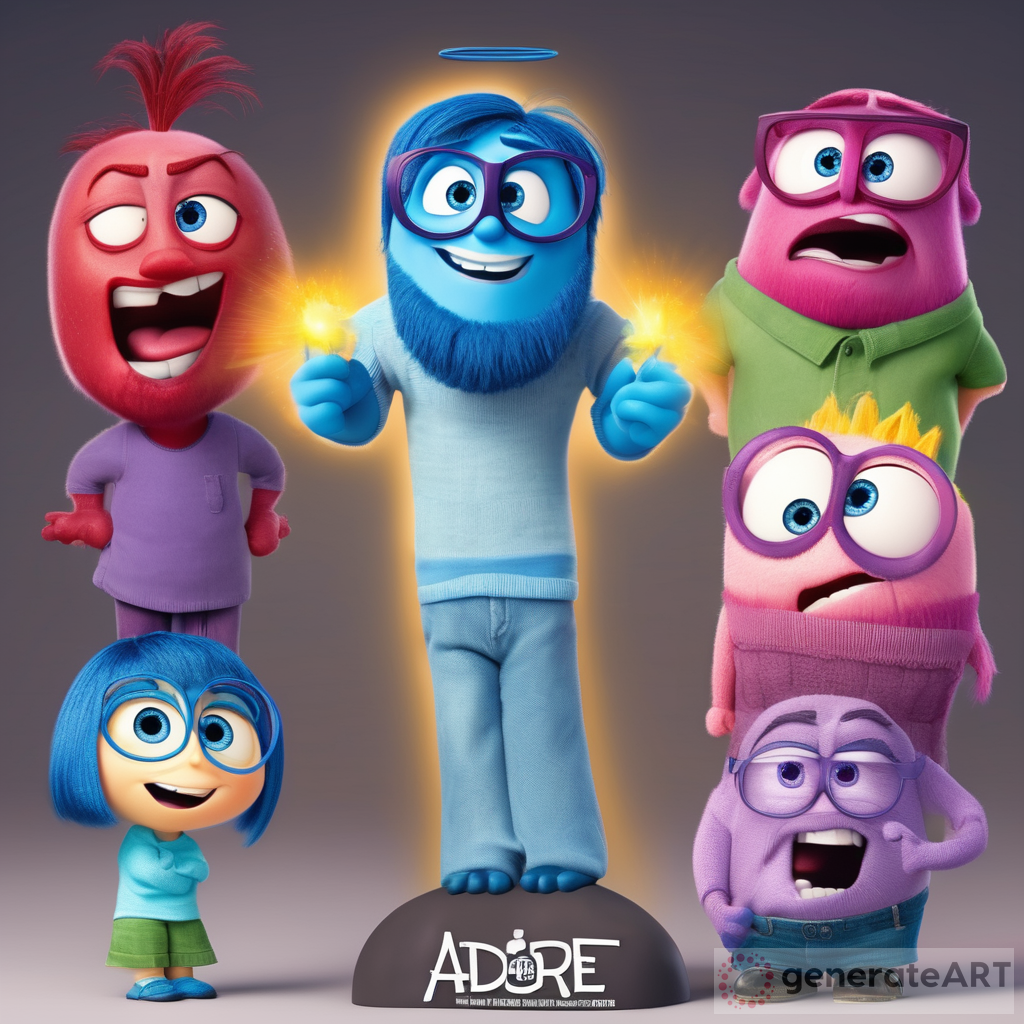 All inside out character adore Jesus in the emotions control machine