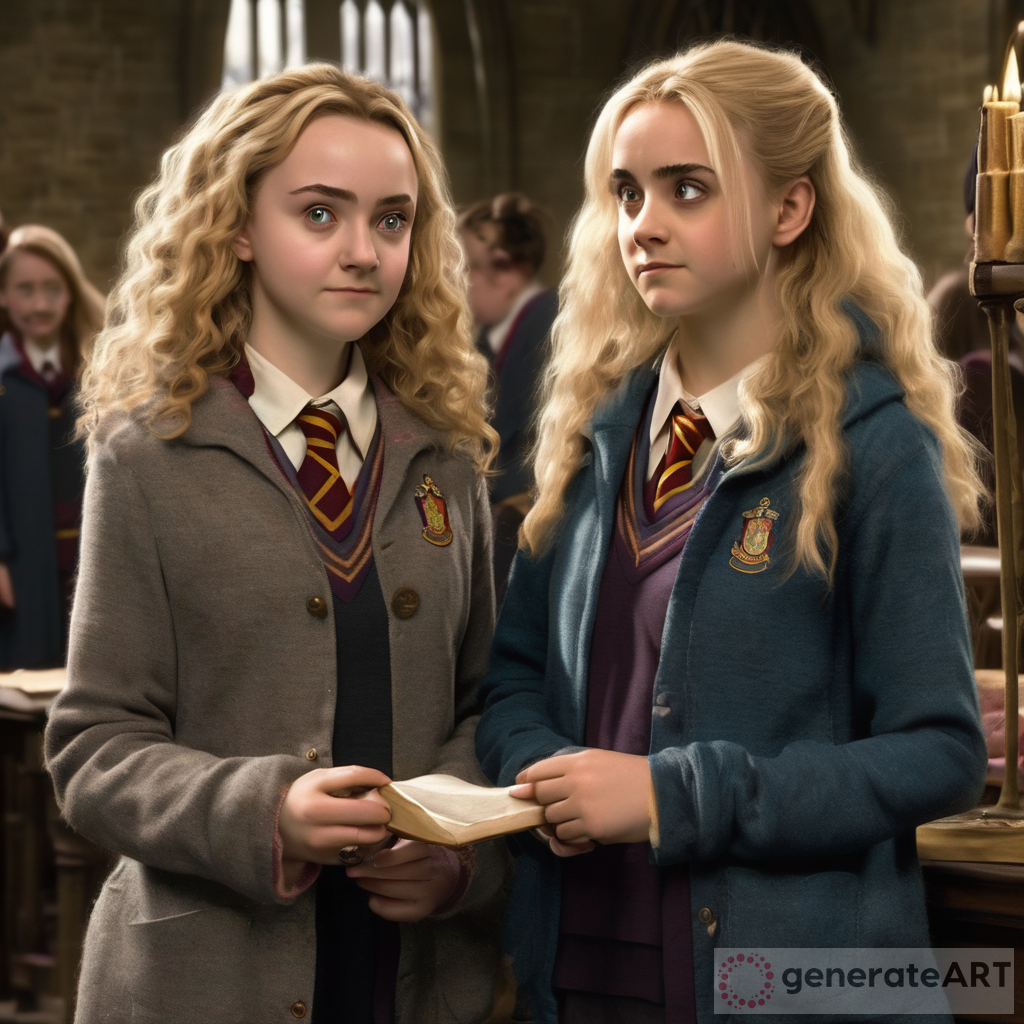 Luna Lovegood & Hermione Granger at Hogwarts in 3D