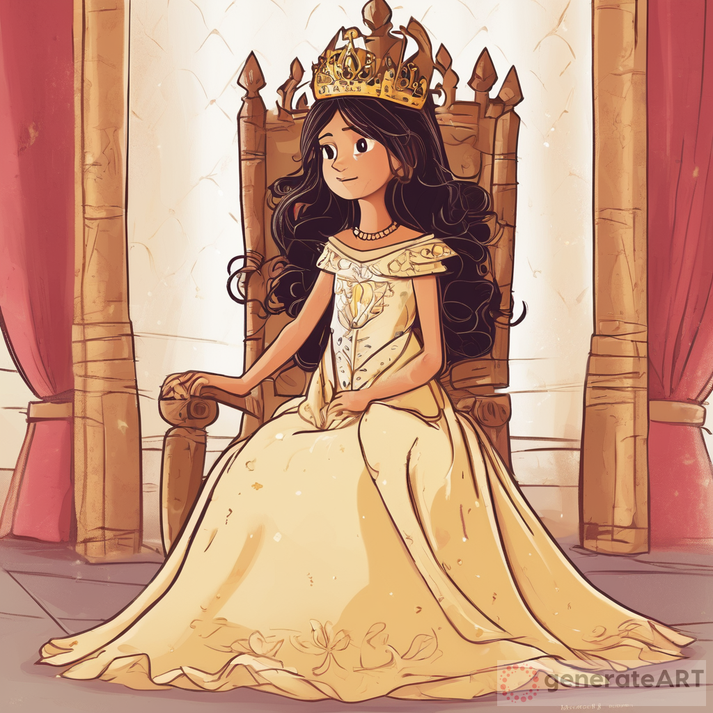 princesa sentada en el trono