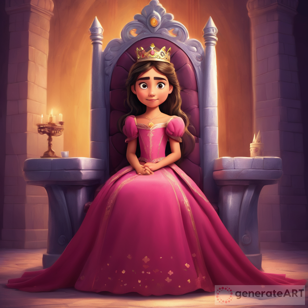 princesa sentada en el trono