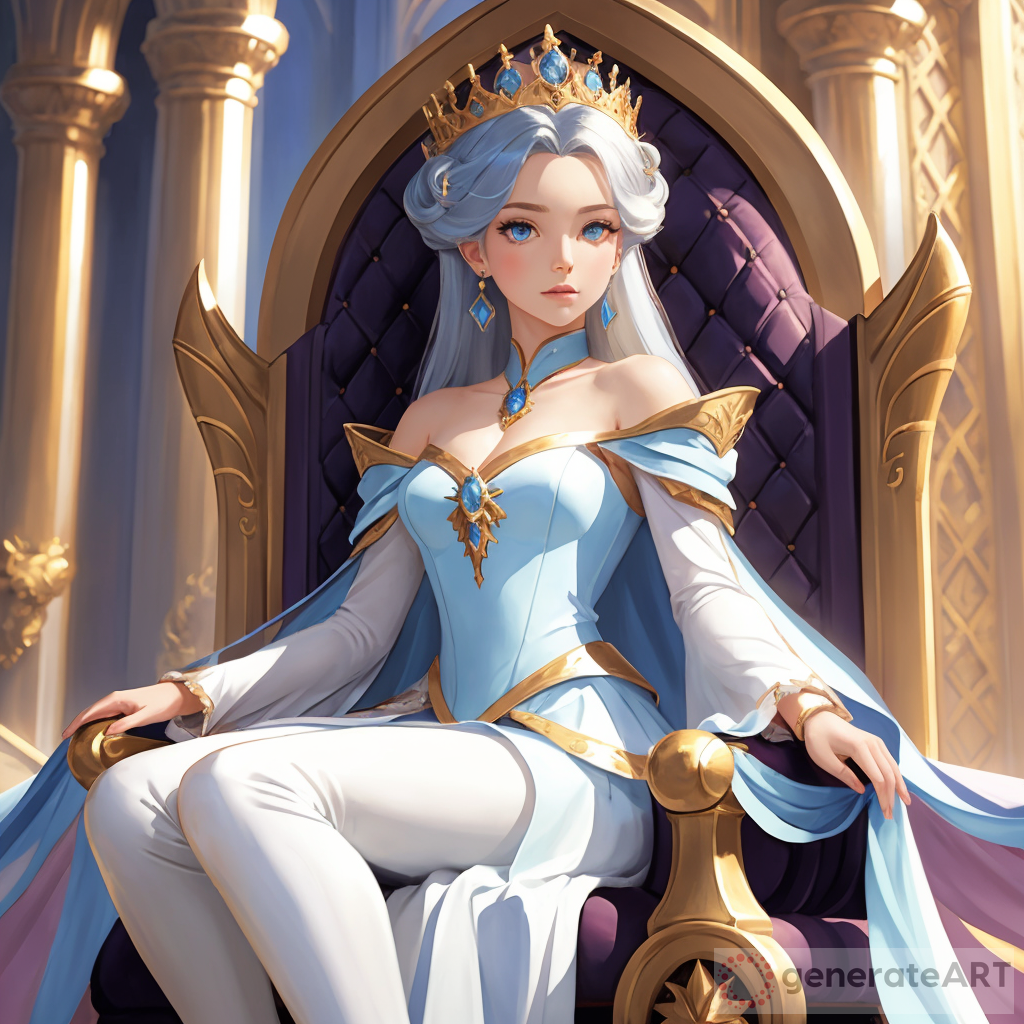 Princesa en el Trono: Imagen de Poder y Belleza