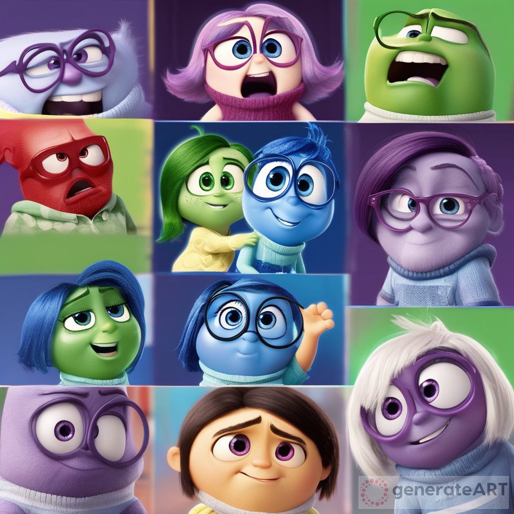 inside out character, pixar cartoon, feeling cute