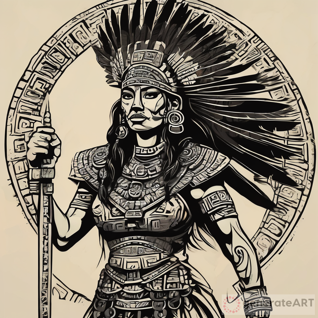 Powerful Mexican Warrior Goddess Aztec Mayan