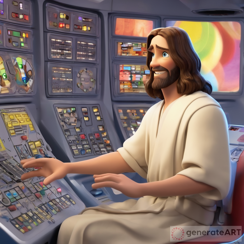 Jesus at the control panel of inside out