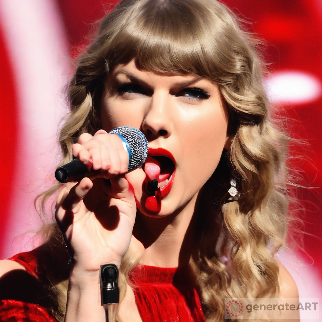 taylor swift red putting mic in her mouth