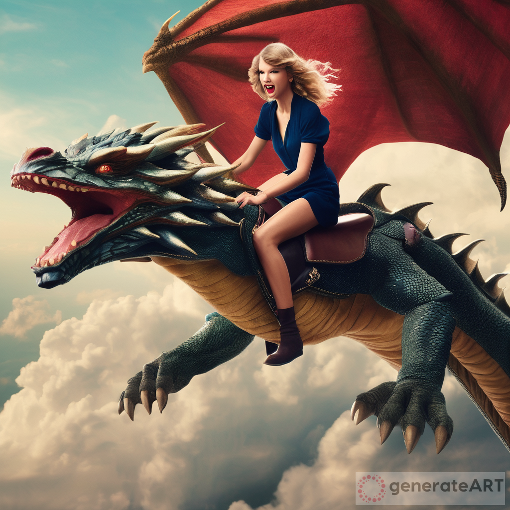taylor swift riding a dragon