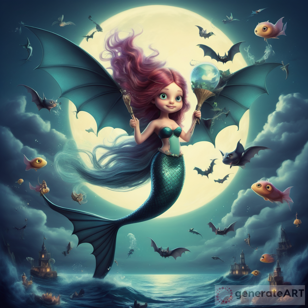 Flying Mermaid: Skybound Beauty | GenerateArt