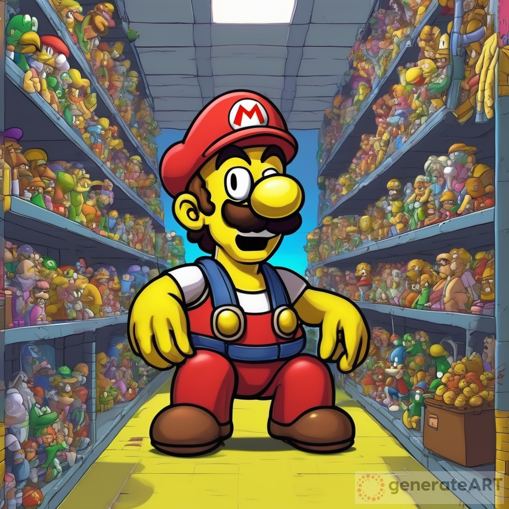 Mario in The Simpsons World | GenerateArt