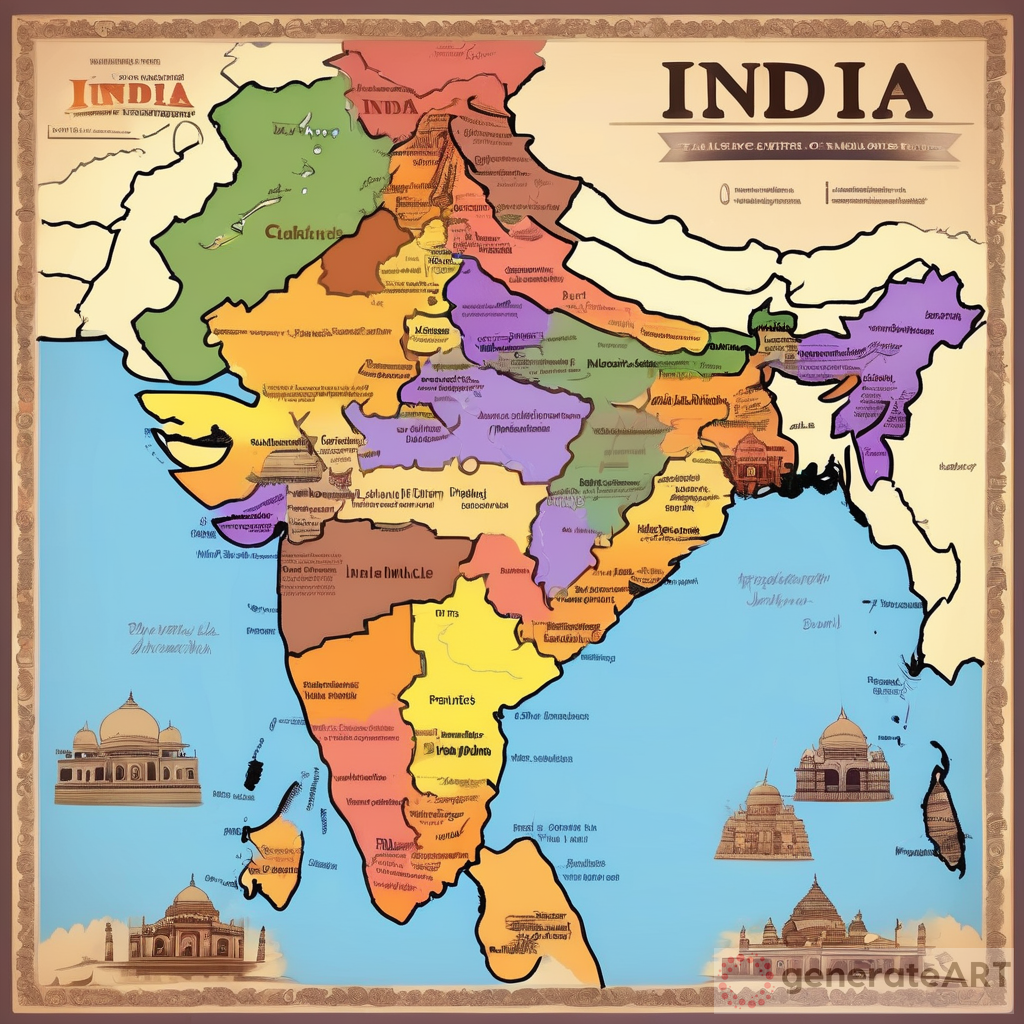 A4 size
Map of india
Showing culture state or city famous for
Unity in diversity