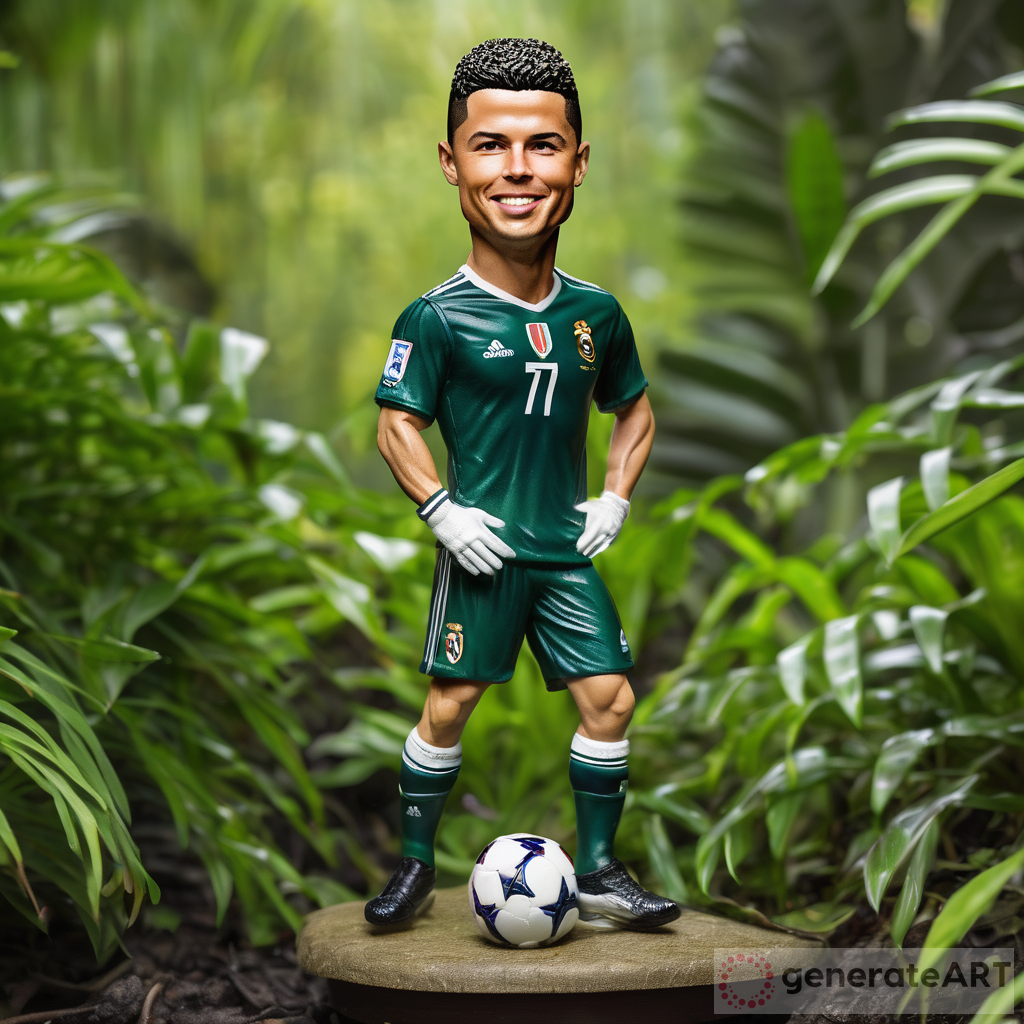 Ronaldo bobble head in the jungle