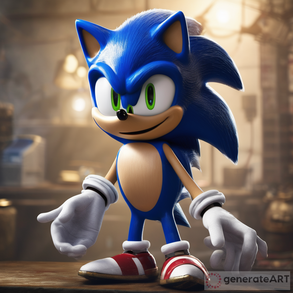 Sonic the hedgehog as a animatronic