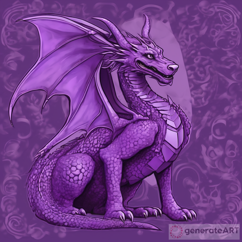 dog dragon purple