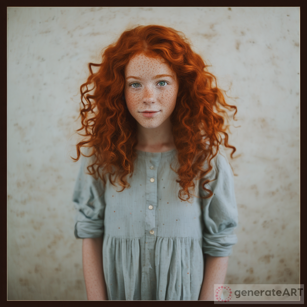 5 foot
red hair
freckles
curles
brown eyes
quirky